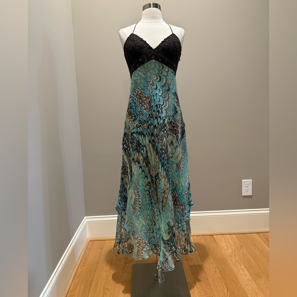 NWOT Laundry by Shelli Segal Silk Maxi Dress